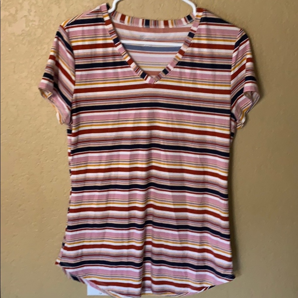 Retro striped T-shirt super soft